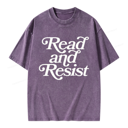 Pagewings Read and Resist  Unisex Washed T-shirt