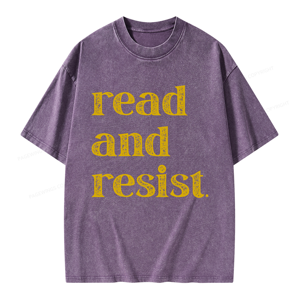 Pagewings Read And Resist Unisex Washed T-shirt