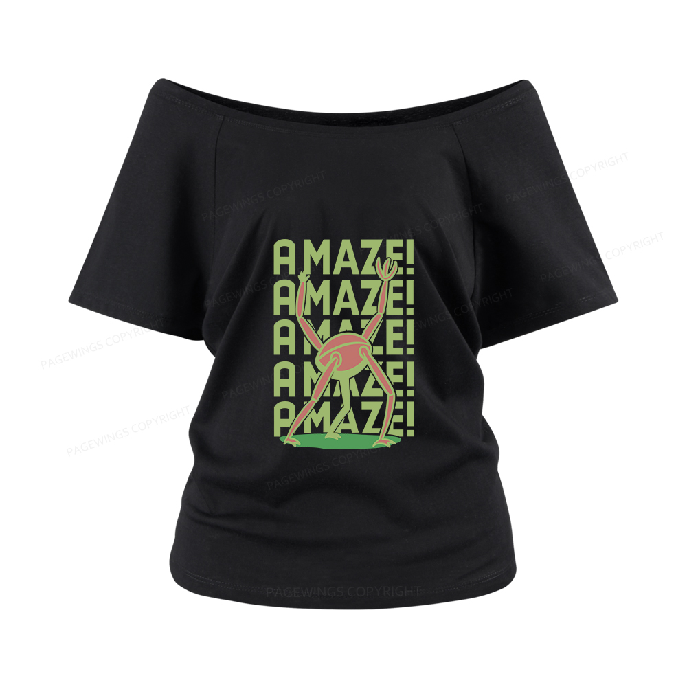Pagewings Rocky Amaze Women Off Shoulder T-shirts