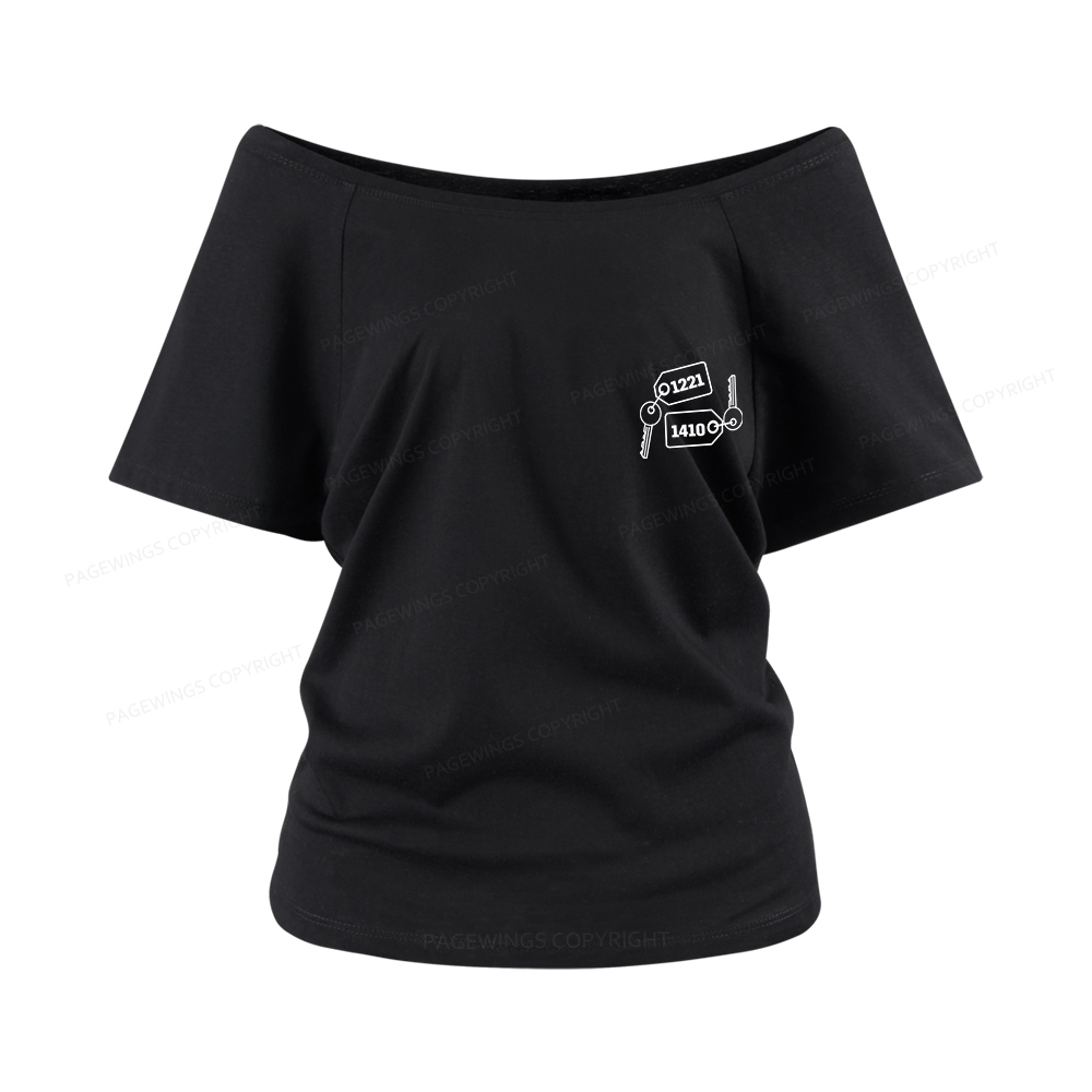 Pagewings Room Numbers Women Off Shoulder T-shirts