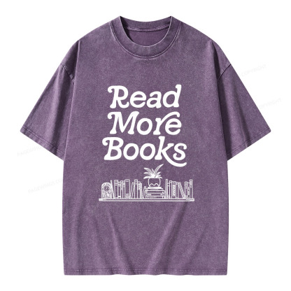 Pagewings Read More Books Unisex Washed T-shirt