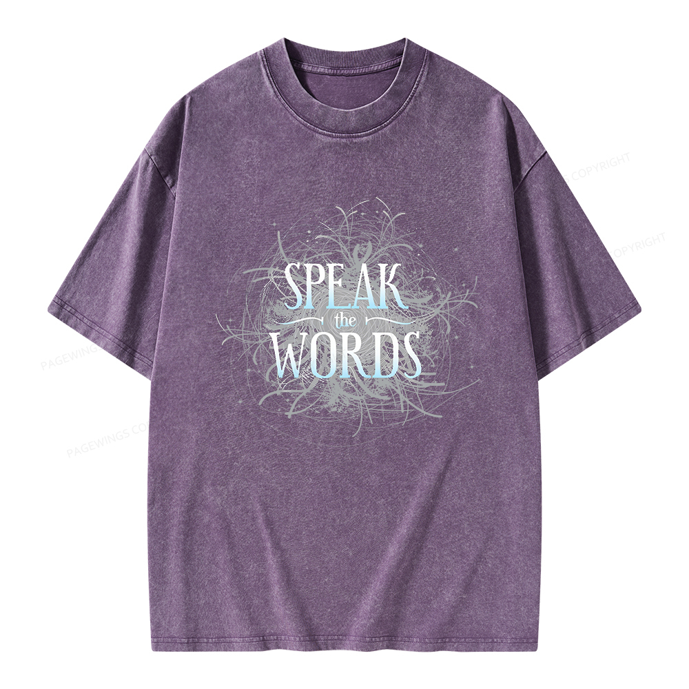 Pagewings Speak The Words Unisex Washed T-shirt