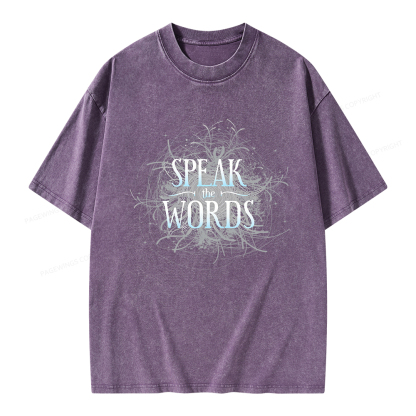Pagewings Speak The Words Unisex Washed T-shirt