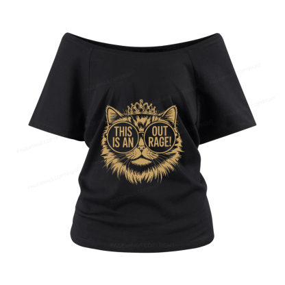 Pagewings This Is An Outrage Women Off Shoulder T-shirts