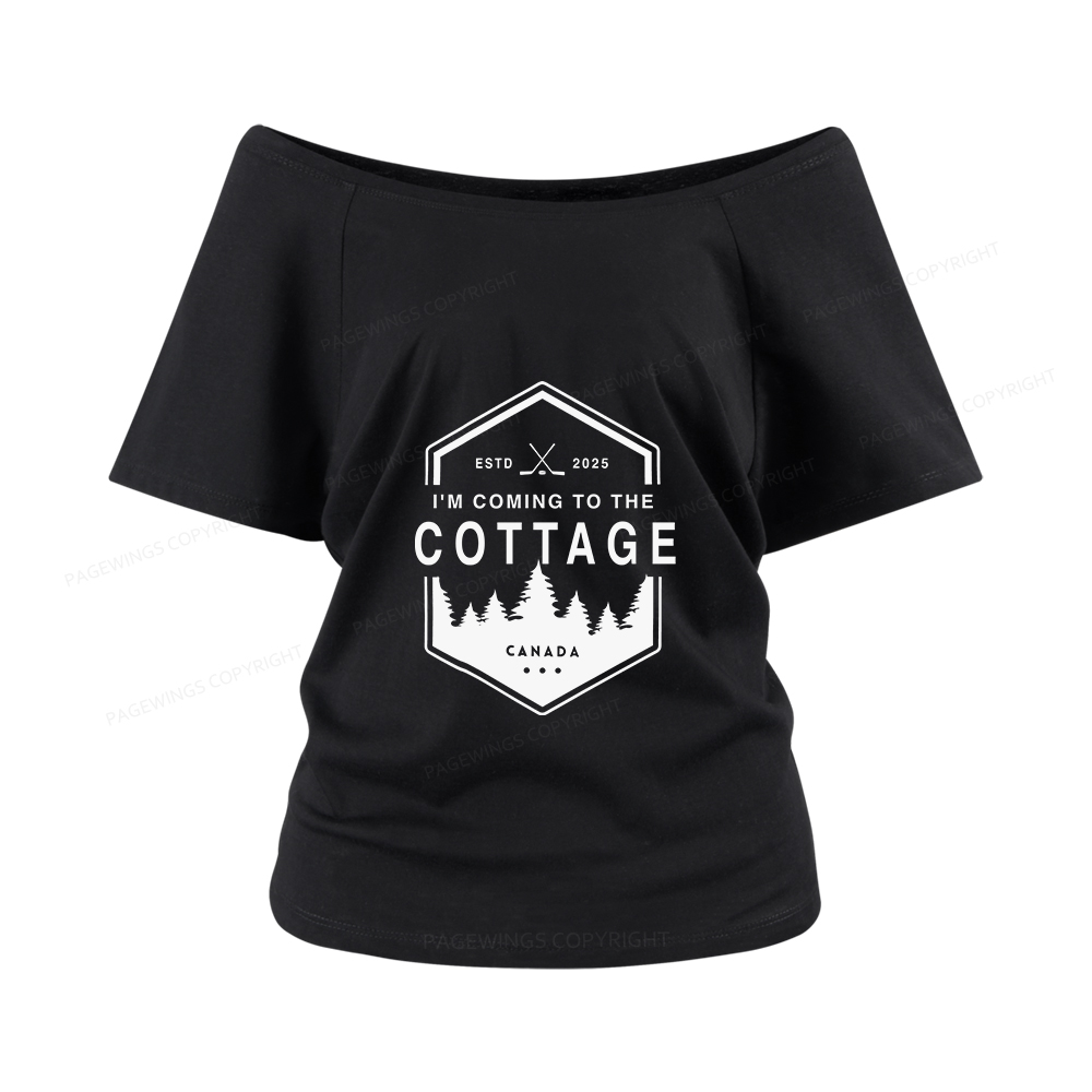 Pagewings Coming To The Cottage Women Off Shoulder T-shirts