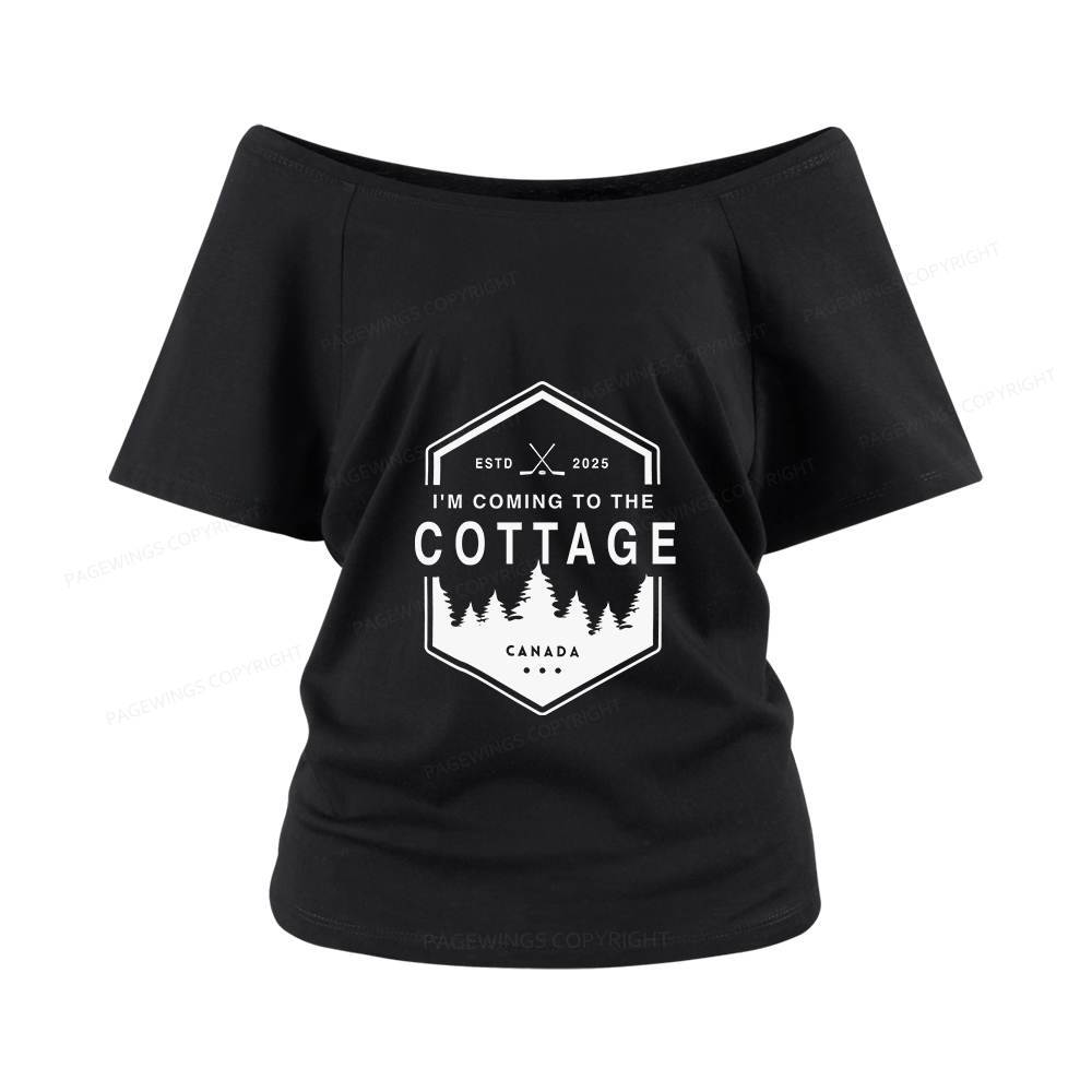 Pagewings Coming To The Cottage Women Off Shoulder T-shirts