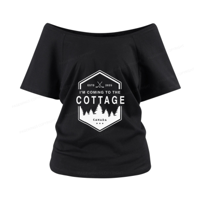 Pagewings Coming To The Cottage Women Off Shoulder T-shirts