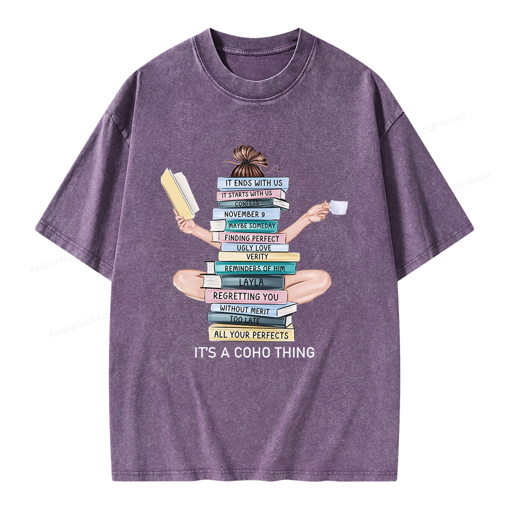 Pagewings Its a CoHo Thing Book Unisex Washed T-shirt