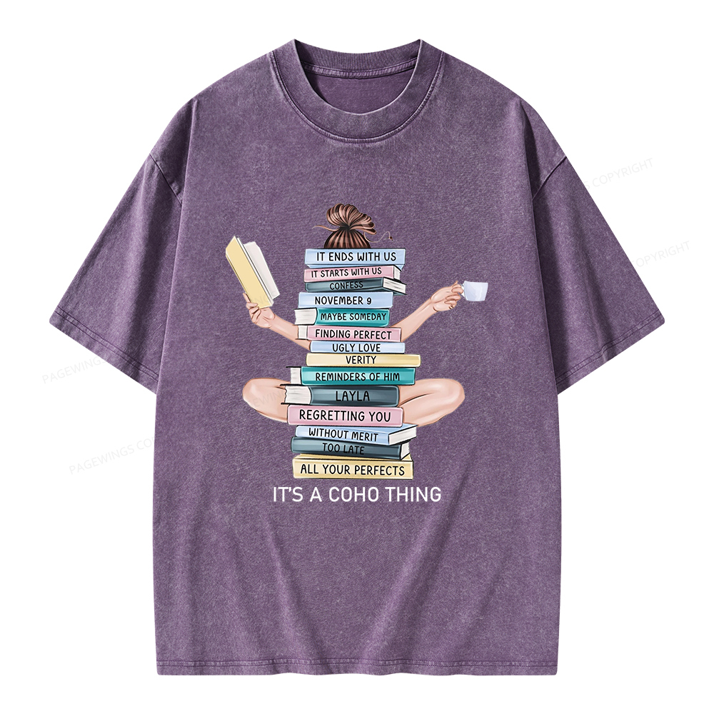 Pagewings Its a CoHo Thing Book Unisex Washed T-shirt