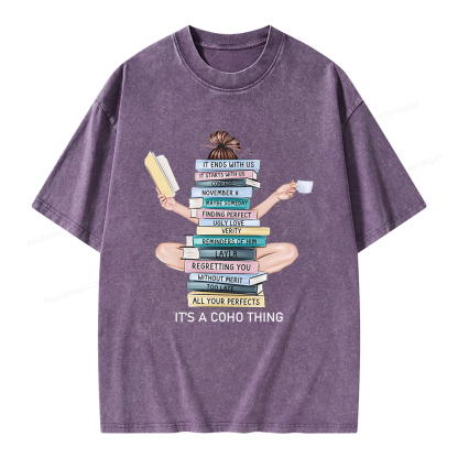 Pagewings Its a CoHo Thing Book Unisex Washed T-shirt