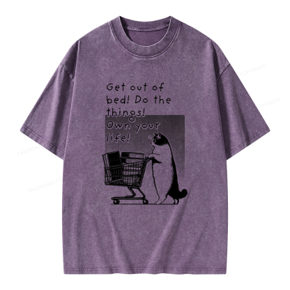 Pagewings Do The Things! Own Your Life Unisex Washed T-shirt
