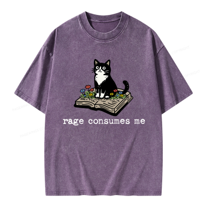 Pagewings Rage Consumes Me Unisex Washed T-shirt