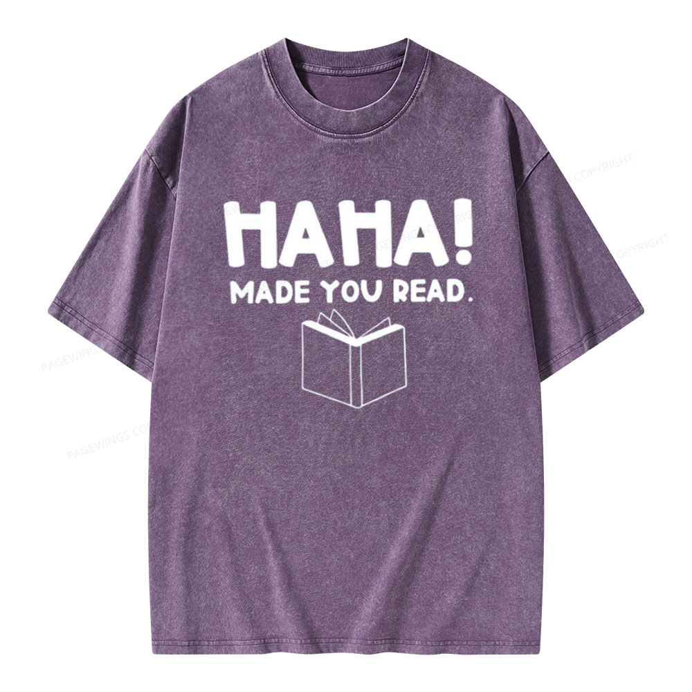 Pagewings Made You Read Unisex Washed T-shirt