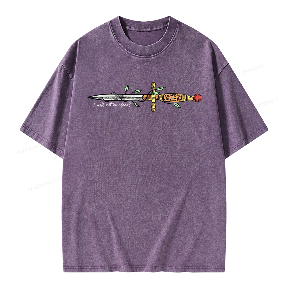 Pagewings I Will Not Be Afraid Unisex Washed T-shirt