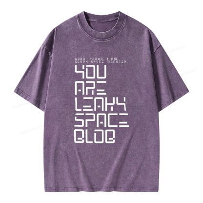Pagewings Leaky Space Blob Unisex Washed T-shirt