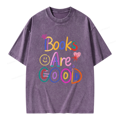 Pagewings Books Are Good Unisex Washed T-shirt