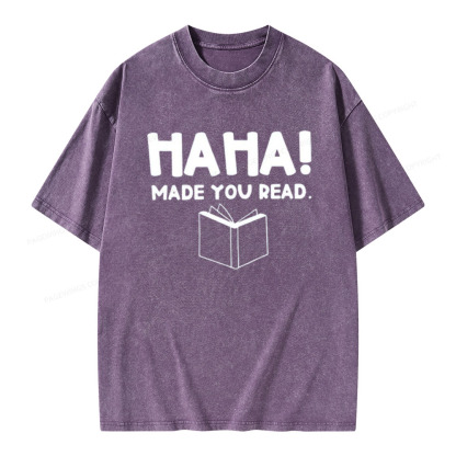 Pagewings Made You Read Unisex Washed T-shirt