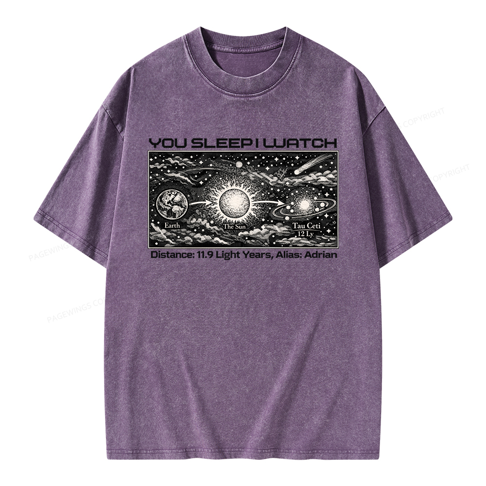 Pagewings Tau Ceti Unisex Washed T-shirt