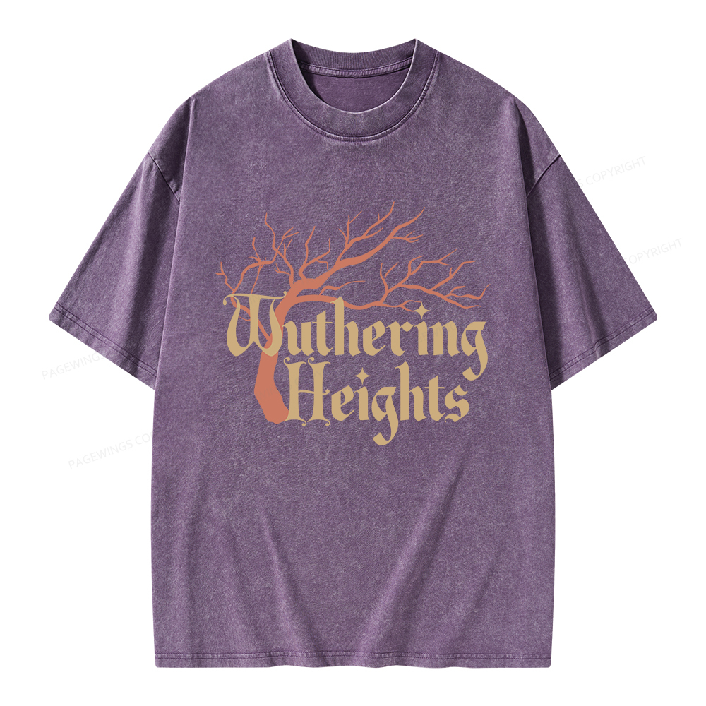 Pagewings Gothic Bookworm Unisex Washed T-shirt