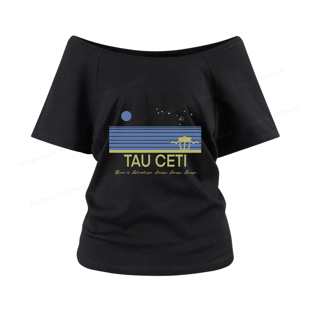Pagewings Tau Ceti Women Off Shoulder T-shirts