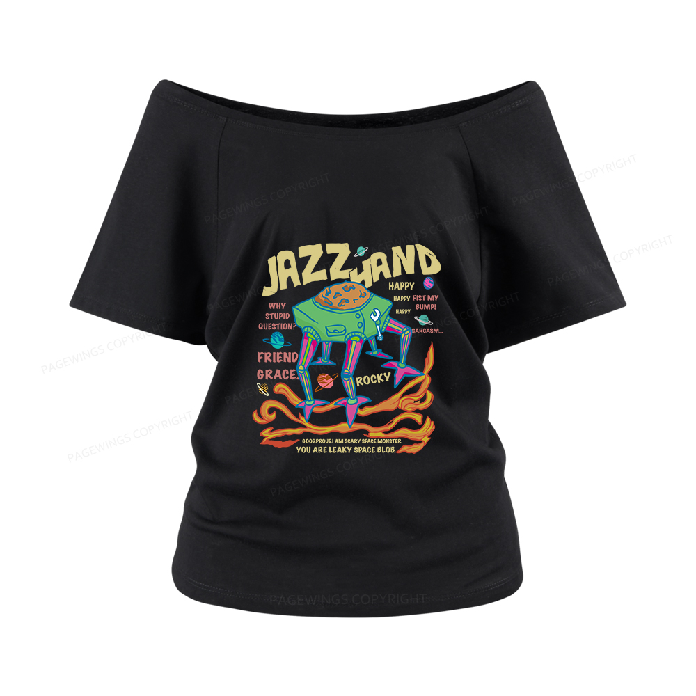 Pagewings Sci-Fi Book Lover Women Off Shoulder T-shirts