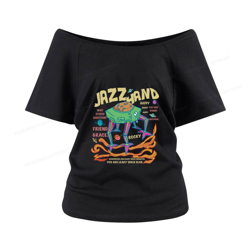 Pagewings Sci-Fi Book Lover Women Off Shoulder T-shirts