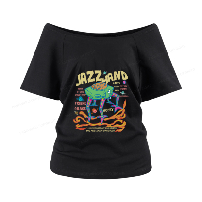 Pagewings Sci-Fi Book Lover Women Off Shoulder T-shirts