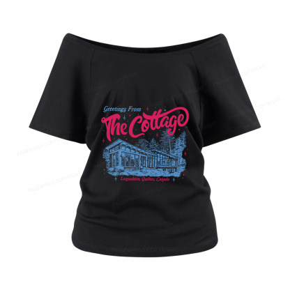 Pagewings Coming To The Cottage Women Off Shoulder T-shirts