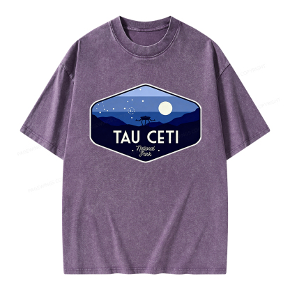 Pagewings Tau Ceti Unisex Washed T-shirt