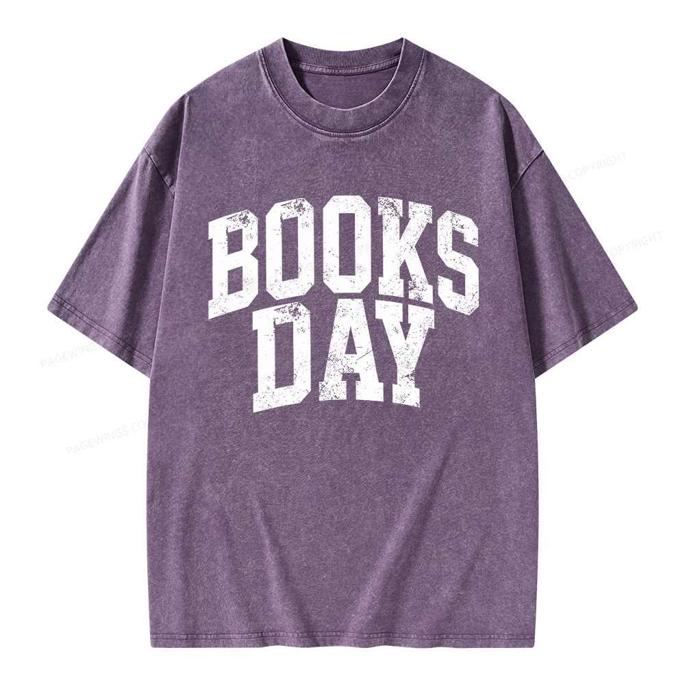 Pagewings Books Day Unisex Washed T-shirt