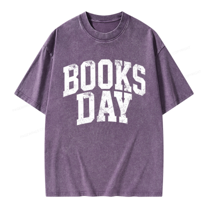 Pagewings Books Day Unisex Washed T-shirt