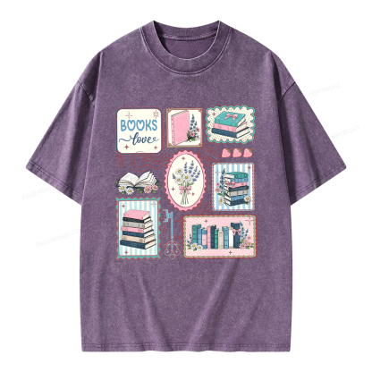 Pagewings Book Lover Book Club Unisex Washed T-shirt
