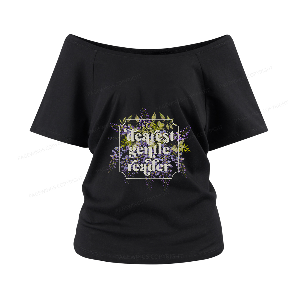Pagewings Dearest Gentle Reader Women Off Shoulder T-shirts