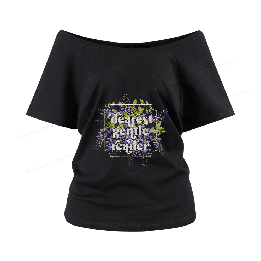 Pagewings Dearest Gentle Reader Women Off Shoulder T-shirts