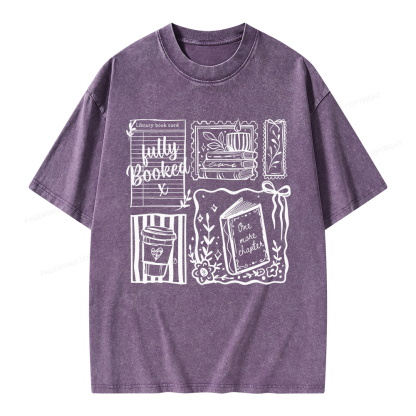 Pagewings Just one more chapter Unisex Washed T-shirt