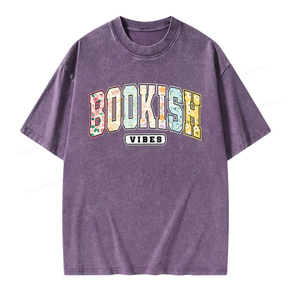Pagewings Bookish Vibes Unisex Washed T-shirt