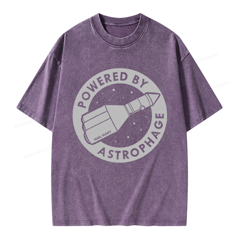 Pagewings Powered By Astrophage Unisex Washed T-shirt