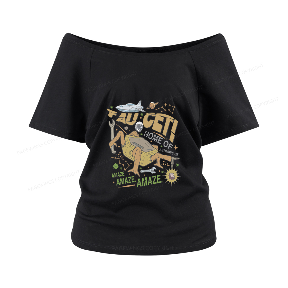 Pagewings Rocky Bookish Women Off Shoulder T-shirts