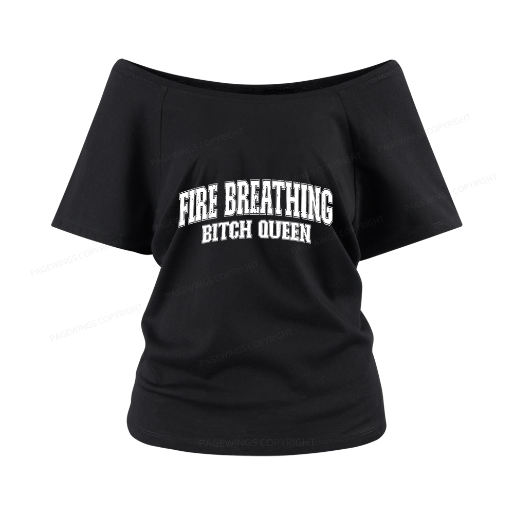 Pagewings Bookish Queen Women Off Shoulder T-shirts