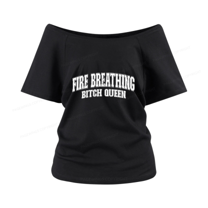 Pagewings Bookish Queen Women Off Shoulder T-shirts