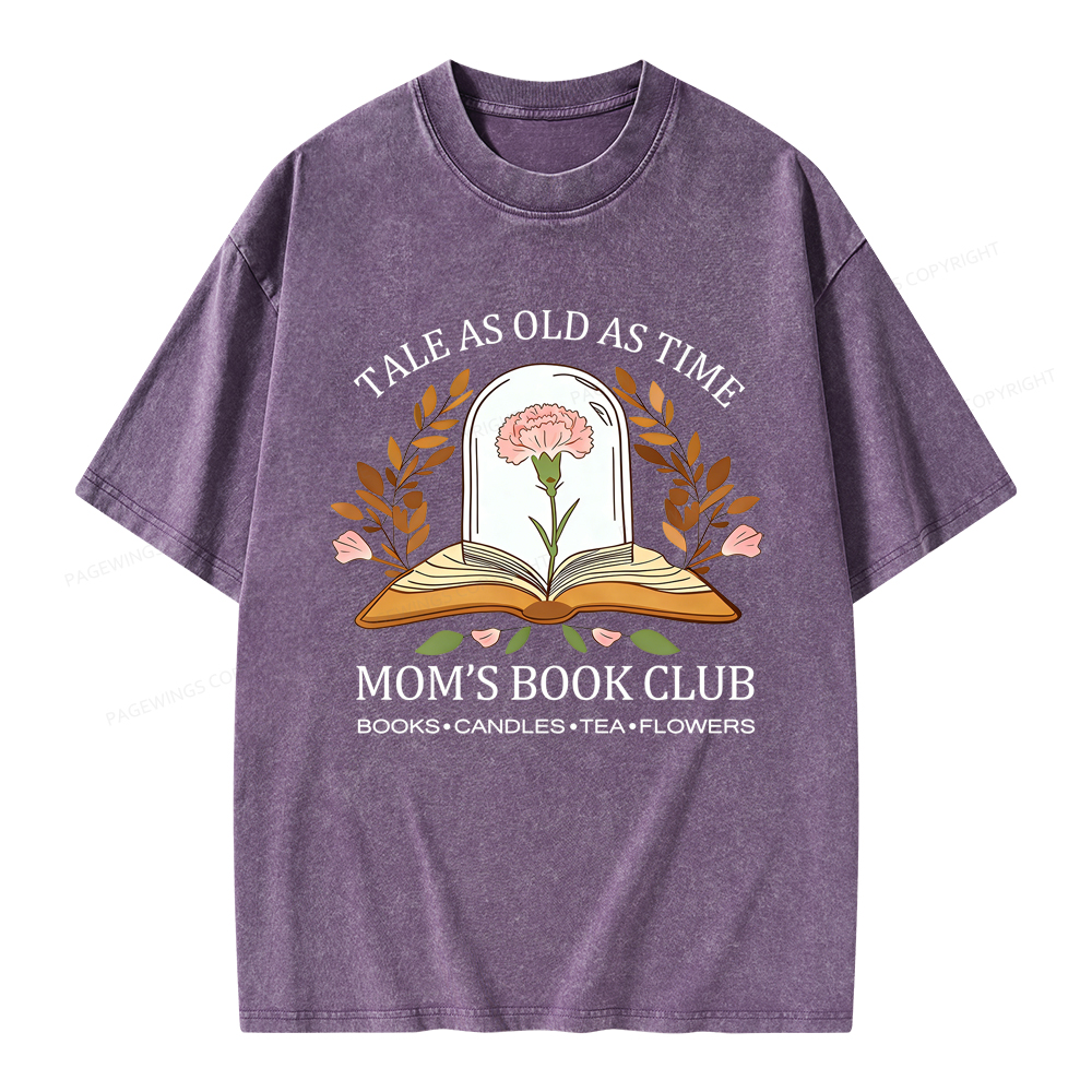 Pagewings Mom's Book Club Unisex Washed T-shirt