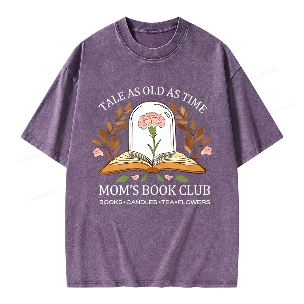 Pagewings Mom's Book Club Unisex Washed T-shirt