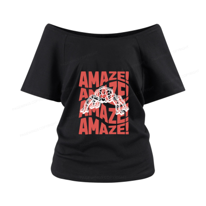 Pagewings Amaze Space Women Off Shoulder T-shirts