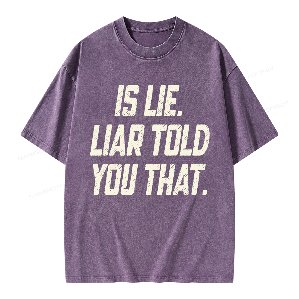 Pagewings Is Lie Liar Told You That Unisex Washed T-shirt