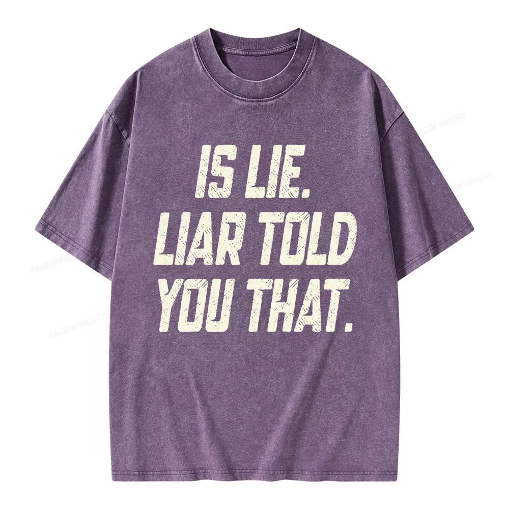 Pagewings Is Lie Liar Told You That Unisex Washed T-shirt