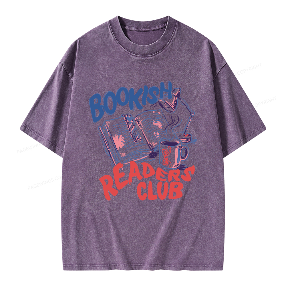 Pagewings Bookish Readers Club Unisex Washed T-shirt