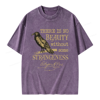 Pagewings No Beauty Without Some Strangeness Unisex Washed T-shirt