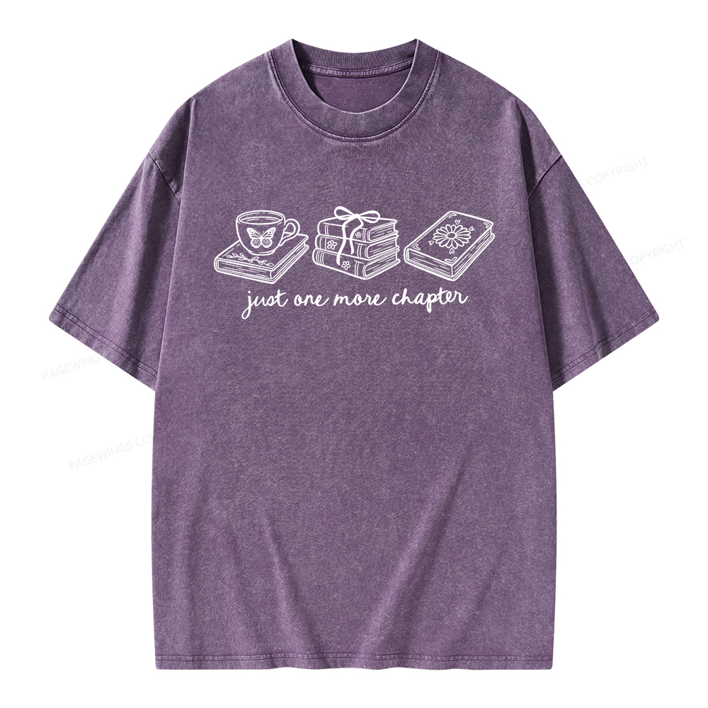 Pagewings Just One More Chapter Unisex Washed T-shirt