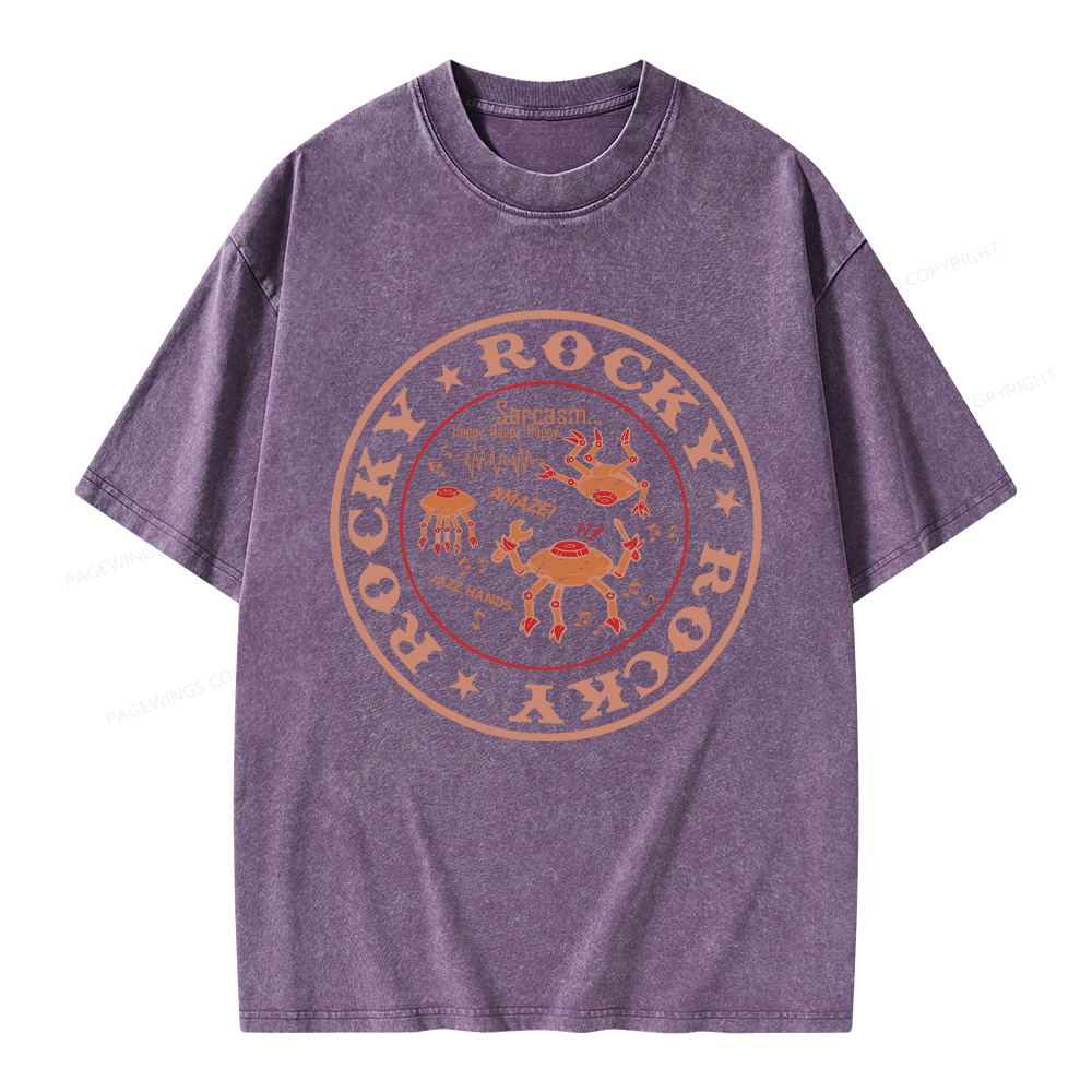 Pagewings Vintage Rocky Unisex Washed T-shirt