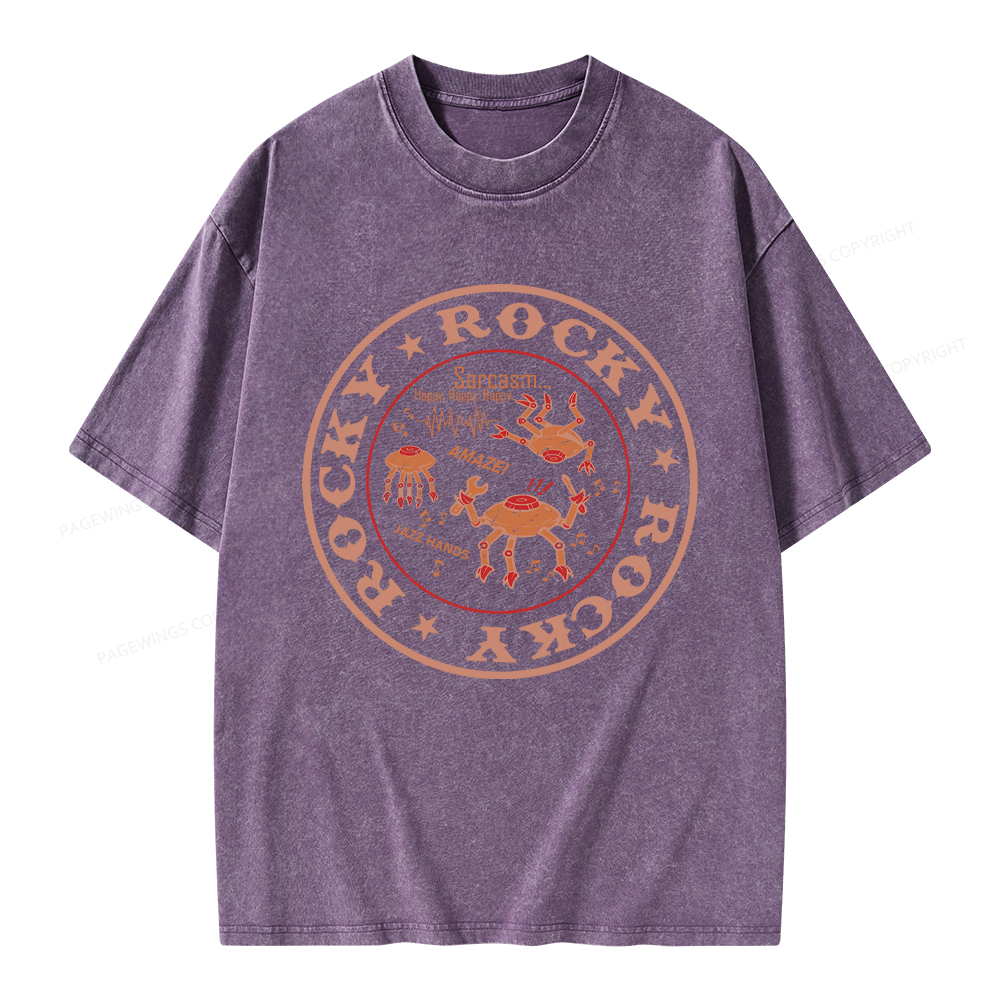 Pagewings Vintage Rocky Unisex Washed T-shirt